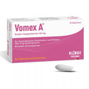Produktbild von VOMEX A Kinder-Suppositorien 40 mg