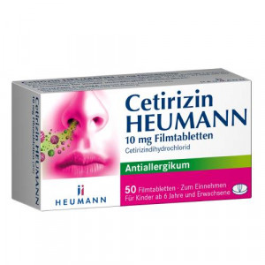 Produktbild von CETIRIZIN Heumann 10 mg Filmtabletten