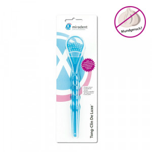 Produktbild von MIRADENT Zungenreiniger Tong-Clin de L.blau trans.