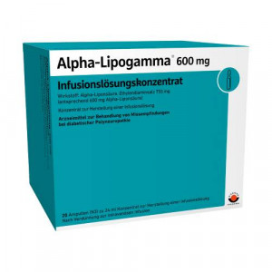 Produktbild von ALPHA-LIPOGAMMA 600 mg Infusionsl&ouml;sungskonz.