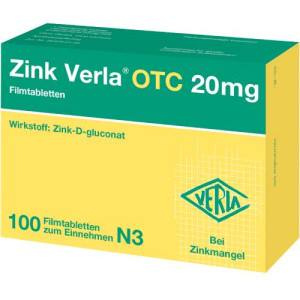 Produktbild von ZINK VERLA OTC 20 mg Filmtabletten