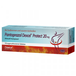 Produktbild von PANTOPRAZOL Dexcel Protect 20 mg magensaftres.Tab.