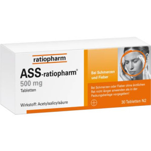 Produktbild von ASS-ratiopharm 500 mg Tabletten