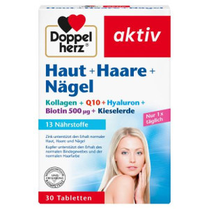 DOPPELHERZ Haut+Haare+N&auml;gel Tabletten