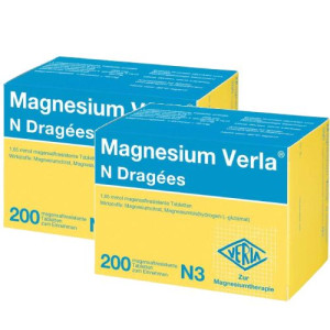 Produktbild von Magnesium Verla N Dragees 2X200 St.