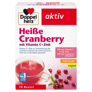 Produktbild von DOPPELHERZ hei&szlig;e Cranberry m.Vit.C+Zink Granulat