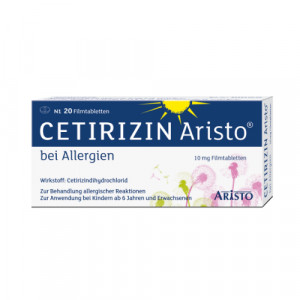 Produktbild von CETIRIZIN Aristo bei Allergien 10 mg Filmtabletten