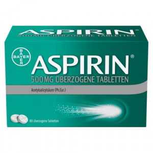 ASPIRIN 500 mg &uuml;berzogene Tabletten