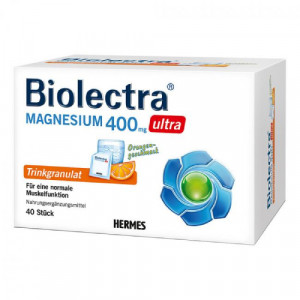 Produktbild von BIOLECTRA Magnesium 400 mg ultra Trinkgran.Orange