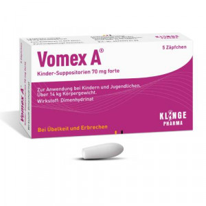 Produktbild von VOMEX A Kinder-Suppositorien 70 mg forte