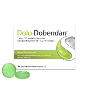 Produktbild von DOLO-DOBENDAN 1,4 mg/10 mg Lutschtabletten