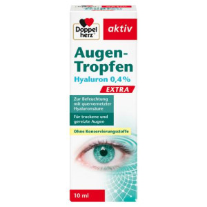 Produktbild von DOPPELHERZ Augen-Tropfen Hyaluron 0,4% Extra