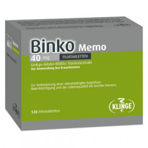Produktbild von BINKO Memo 40 mg Filmtabletten