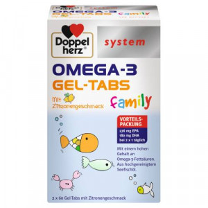 DOPPELHERZ Omega-3 Gel-Tabs family system