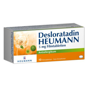 Produktbild von Desloratadin HEUMANN 5 mg Filmtabletten