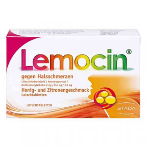 Produktbild von LEMOCIN gegen Halsschmerzen Honig-u.Zitroneng.Lut.